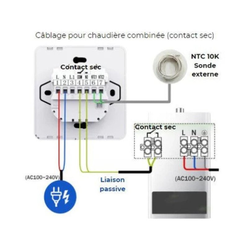 Thermostat programmable connecté Wifi pour chaudière - Silamp France