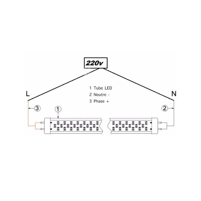 Tube Néon LED 150cm T8 24W (Pack de 25)