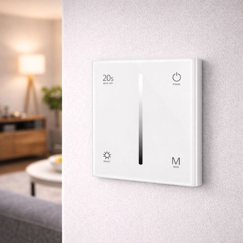 Variateur LED Tactile Monocouleur 220V AC 360W TRIAC - Blanc - Silamp France