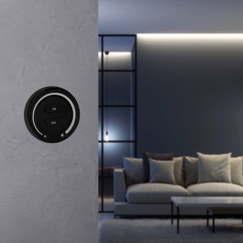 Variateur Led Tactile Rond Noir Monochrome - Silamp France