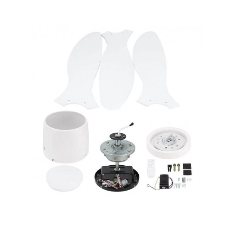 Ventilateur de Plafond LED 18W CCT Blanc avec Télécommande Ø107cm - Silamp France