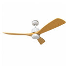Ventilateur de Plafond LED 18W CCT Blanc et Effet Bois Clair avec Télécommande Ø122cm