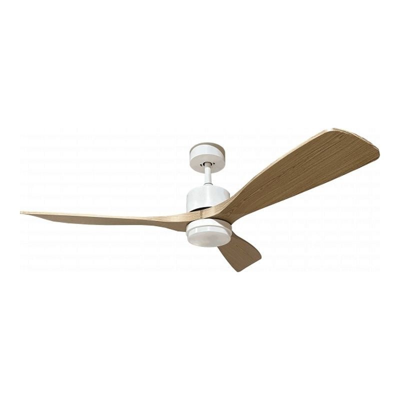 Ventilateur de Plafond LED 18W CCT Blanc et Bois Foncé avec Télécommande Ø122cm - Silamp France