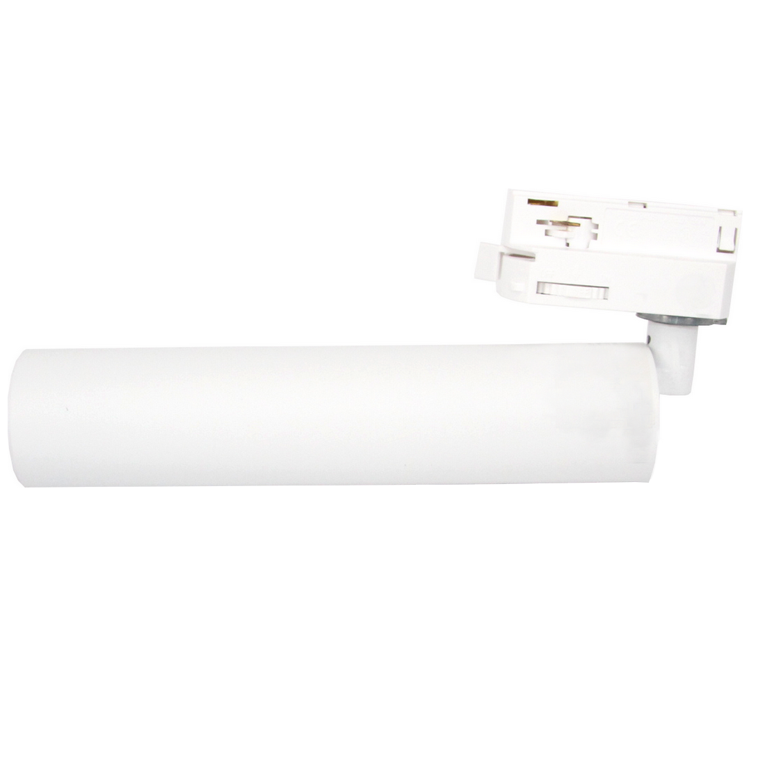 Spot LED sur rail LONG 6W 38° Monophasé BLANC