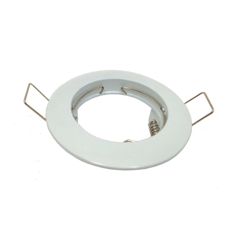 Support Spot GU10 LED Rond BLANC (Pack de 10)