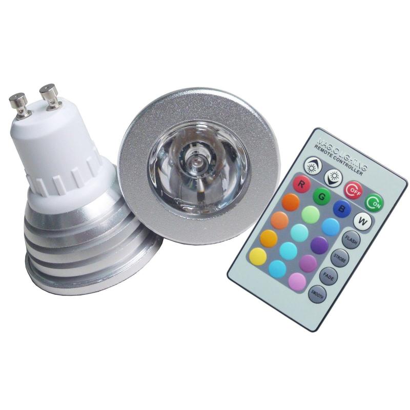 Ampoule LED GU10 3W RGB 220V