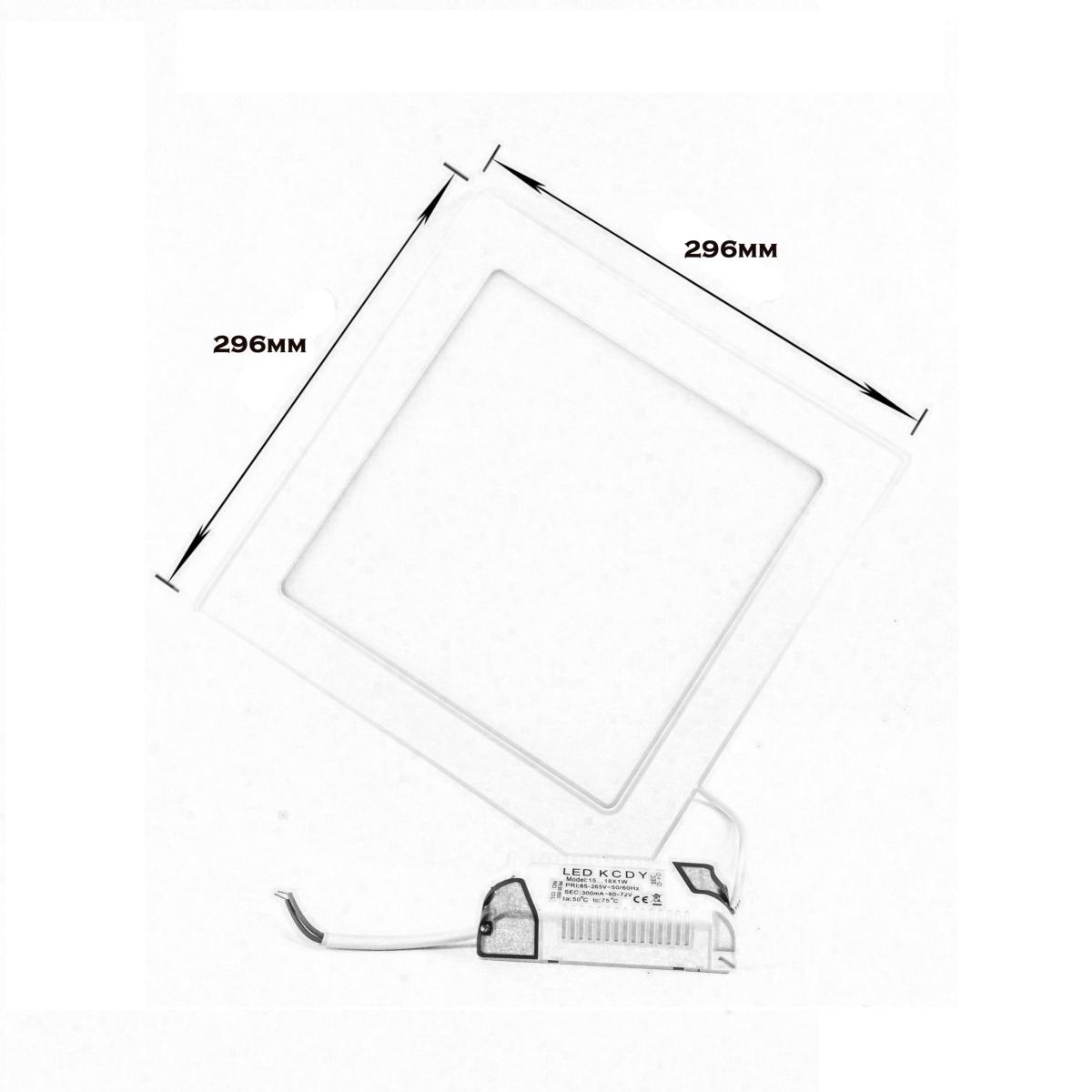 Spot LED Extra Plat Carré 24W Blanc - Pack de 10