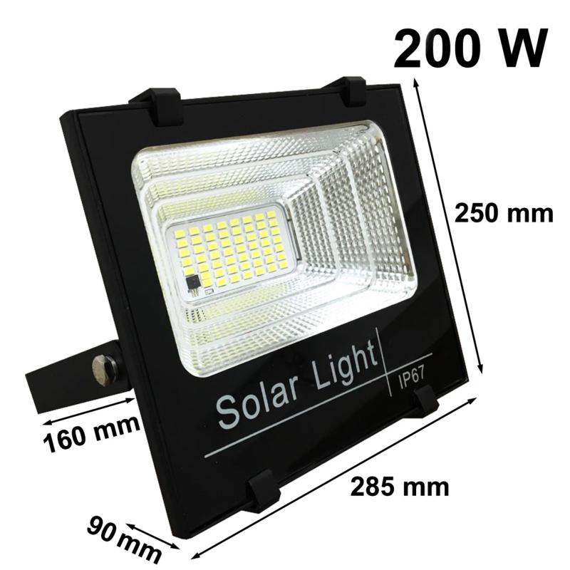 Projecteur Solaire LED 30W IP65 Dimmable avec Détecteur (Panneau Solaire + Télécommande Inclus)