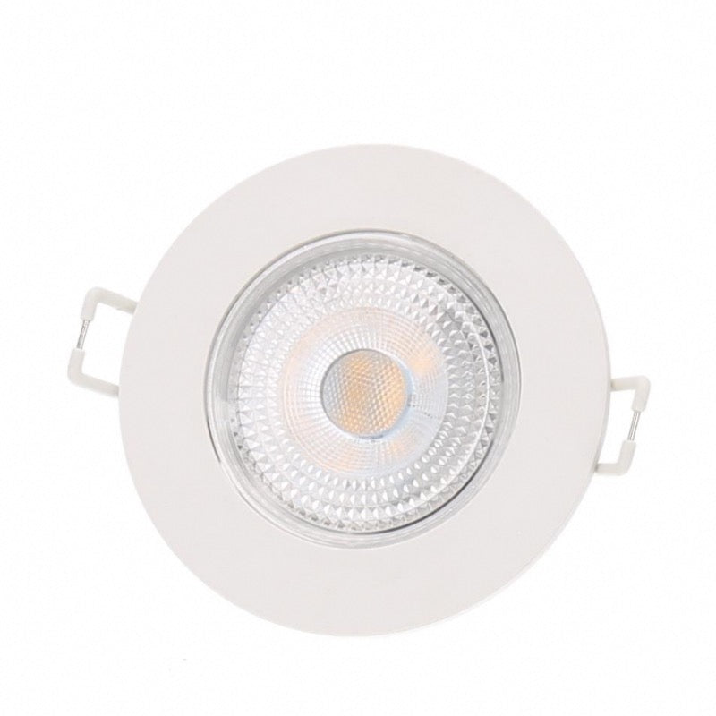Lot De 12 Spots Encastrables LED 5W 450lm IP44 - Blanc Chaud 3000K - Salle De Bain, Cuisine, Salon - Trou 68-80mm