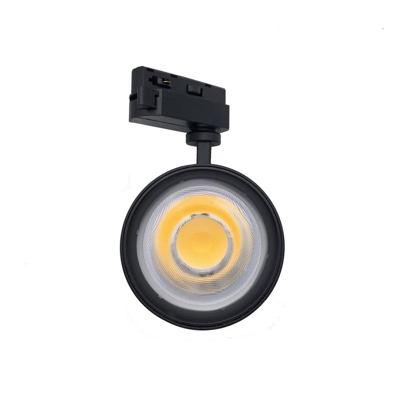 Spot LED sur Rail 30W 80° Compact Monophasé NOIR