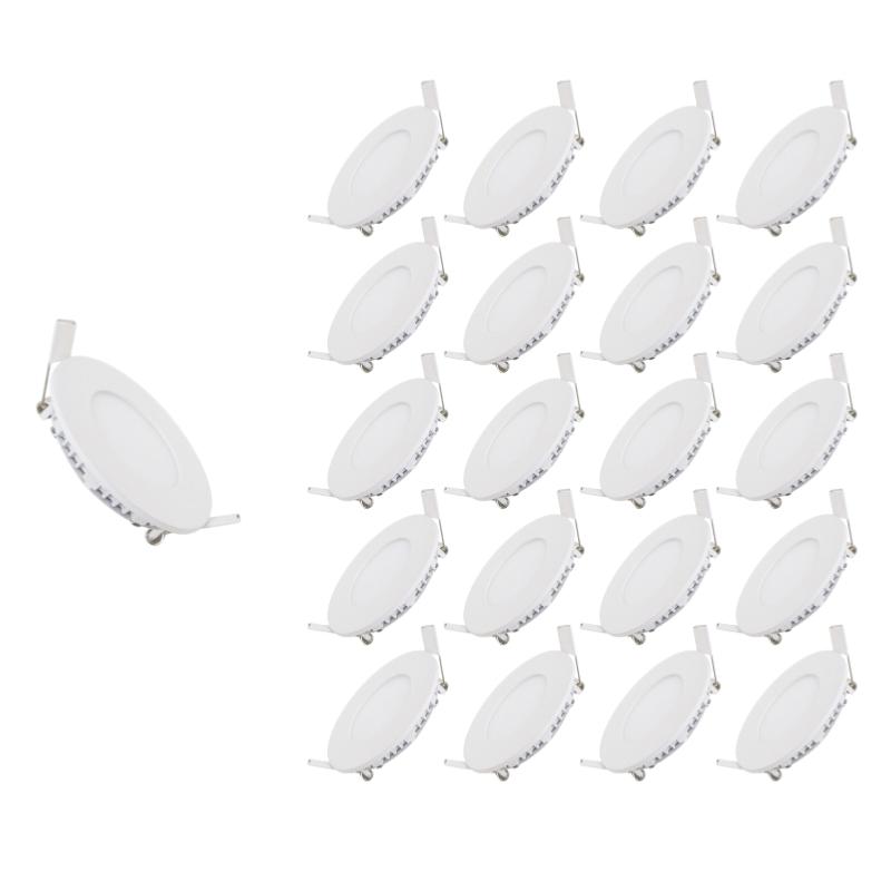 Spot LED Encastrable Rond BLANC 12W (Pack de 20)