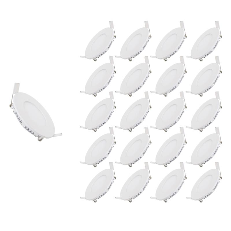 Spot LED Encastrable Rond BLANC 12W - Pack de 20