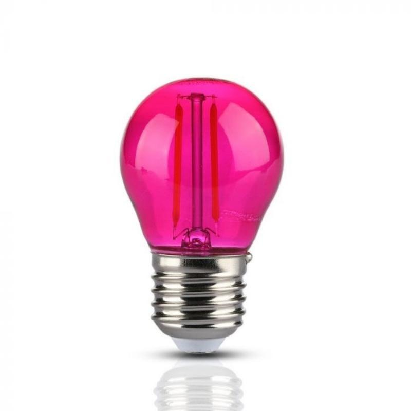 Ampoule LED E27 Filament 2W G45 Rose