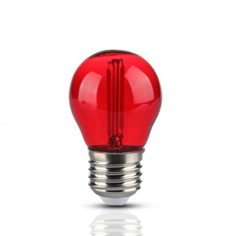 Ampoule LED E27 Filament 2W G45 Rouge