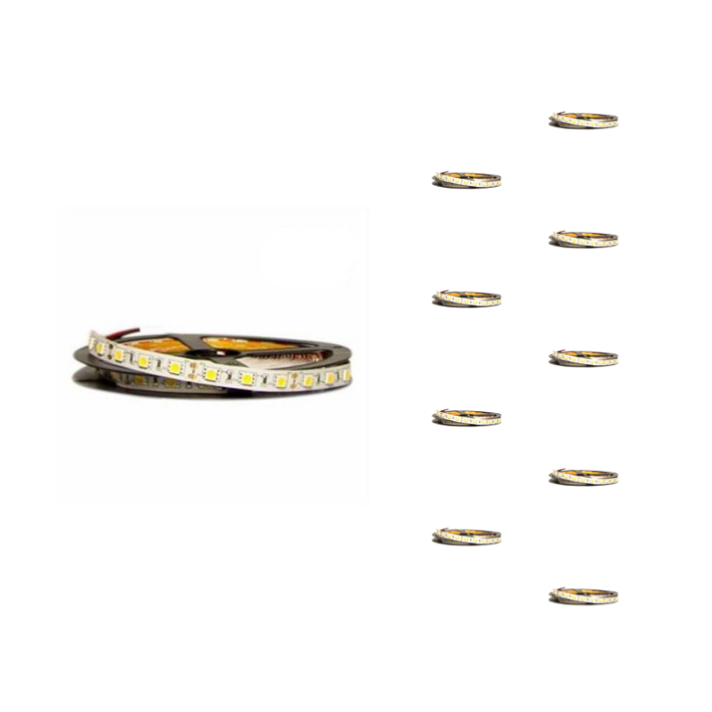 Ruban LED 12V 5M 5050 IP20 60LED/m - Pack de 5