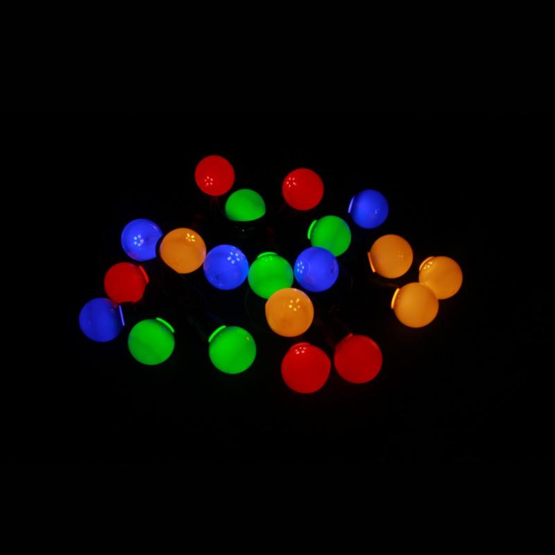 Guirlande Guinguette LED 8M 10pcs 3W IP65 Multicolore - Câble Blanc