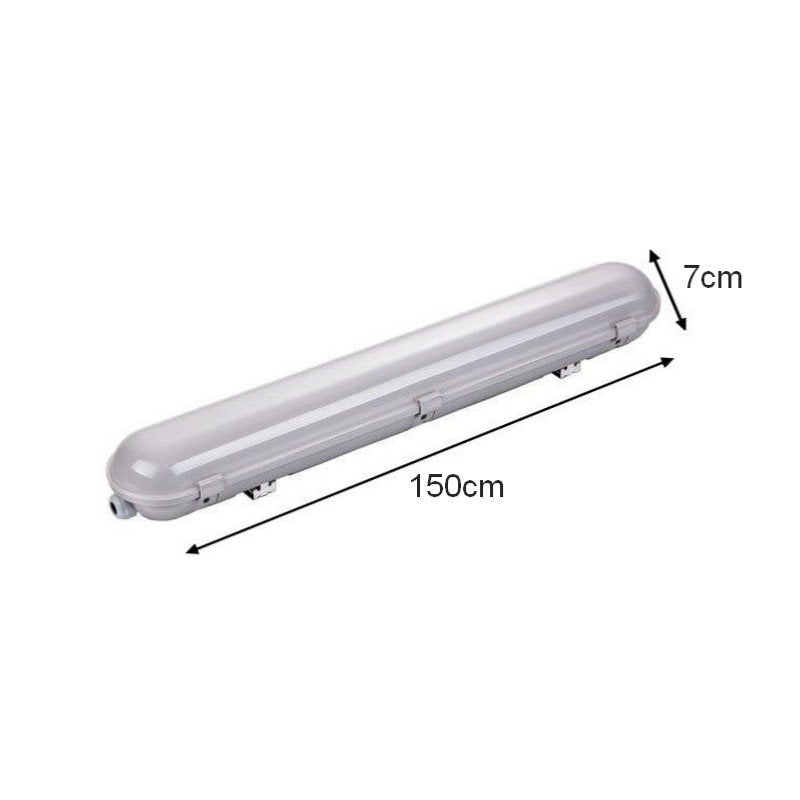 Réglette LED étanche 150cm 55W IP65 avec détecteur