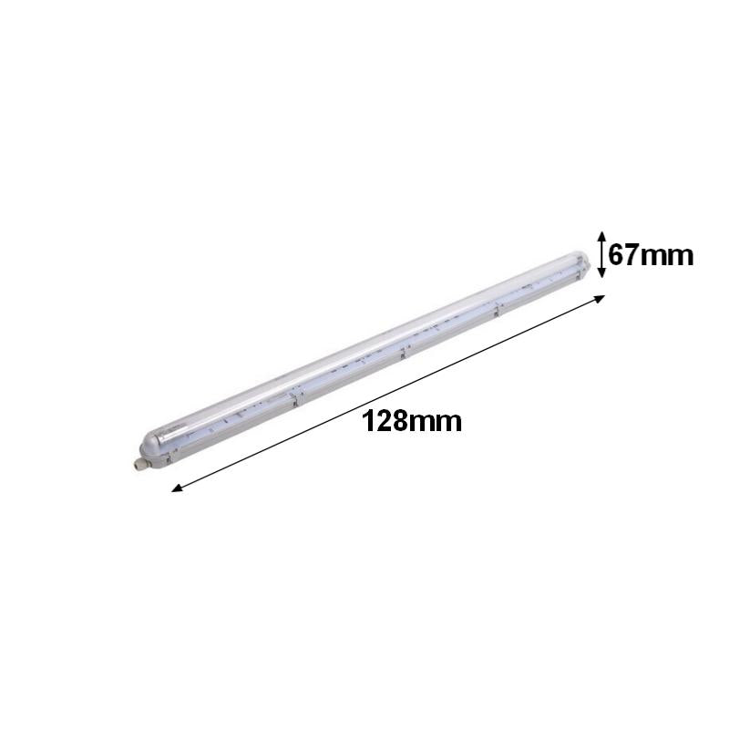 Kit de Réglette LED étanche + Tube Néon LED 120cm T8 18W