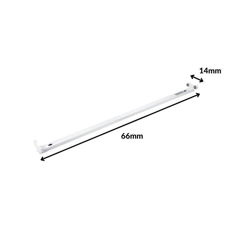 Support pour 2 tubes LED T8 60 cm IP20