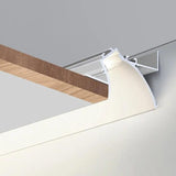 Profilé Aluminium Blanc 2m pour Ruban LED Double pour Faux-Plafond