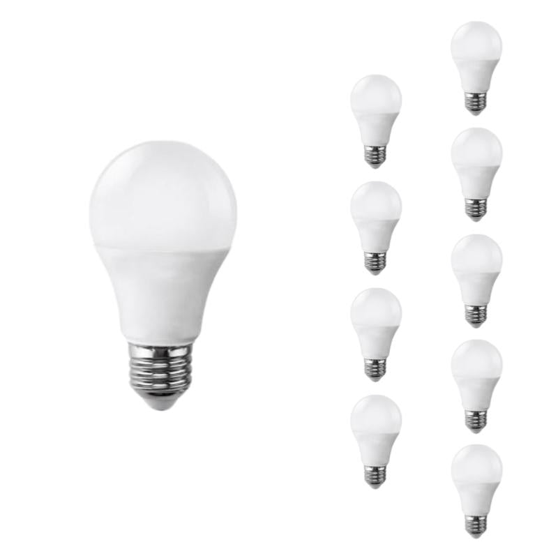 Pack de 10 - Ampoule LED E27 9W 220V A60 180°