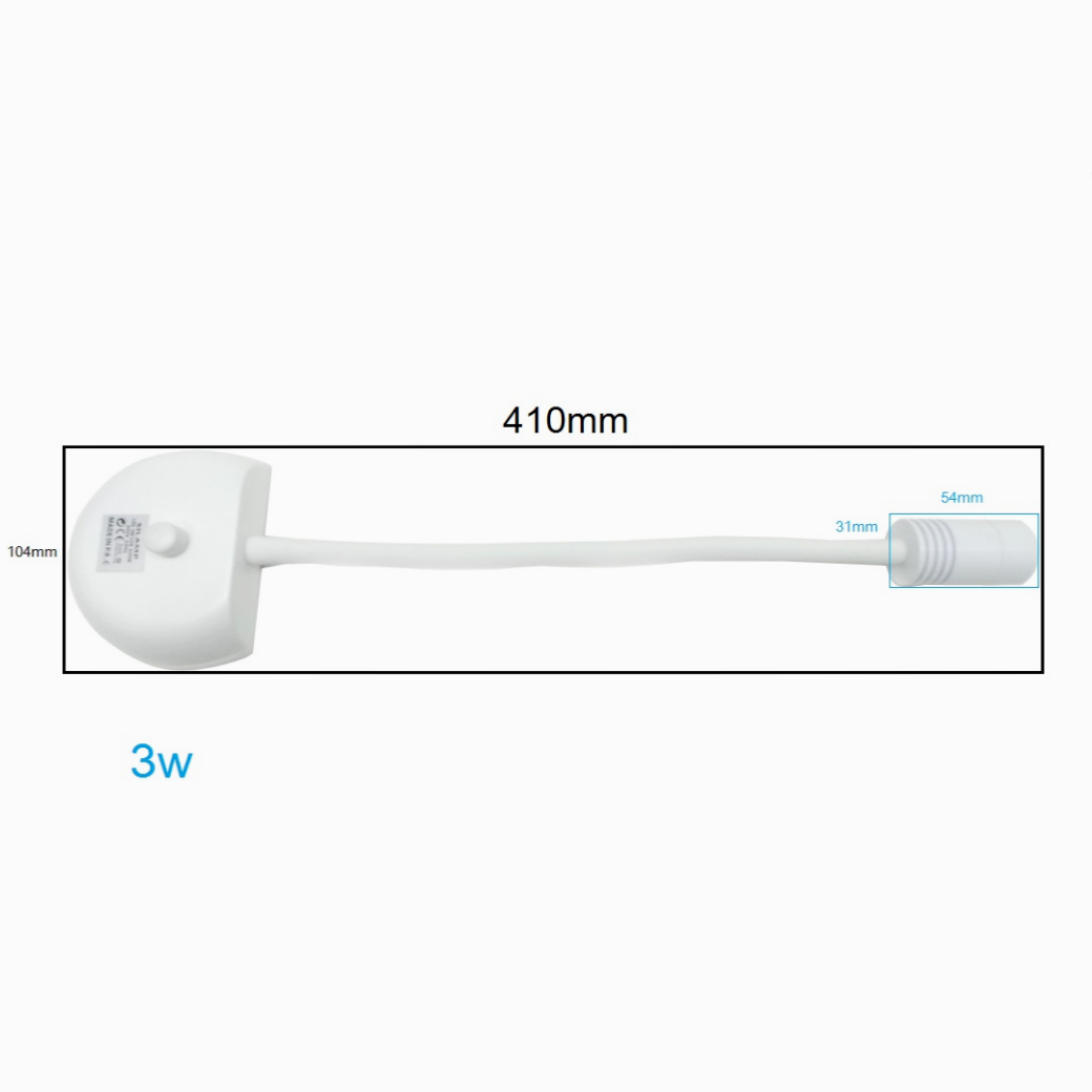 Applique murale LED Uni-faisceau Orientable 3W BLANC