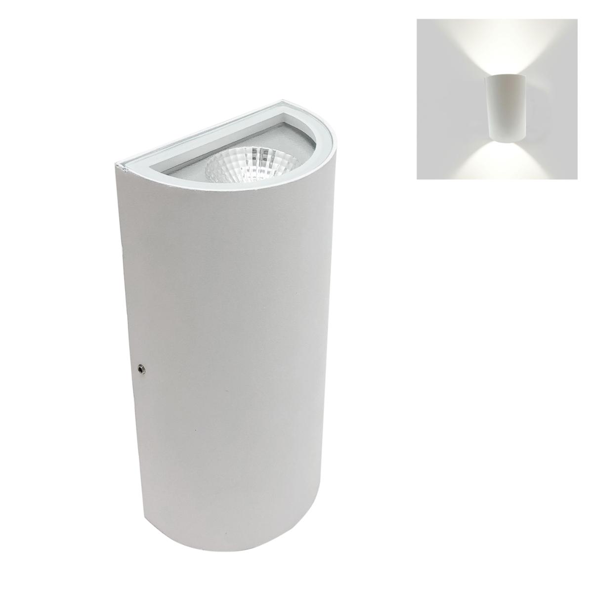 Applique Murale Blanche LED IP44 Double Faisceau 10W