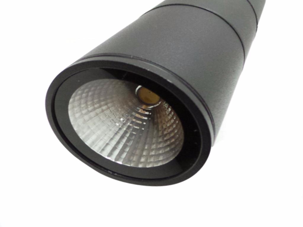 Applique Murale Noire IP44 LED Double Faisceau 16W