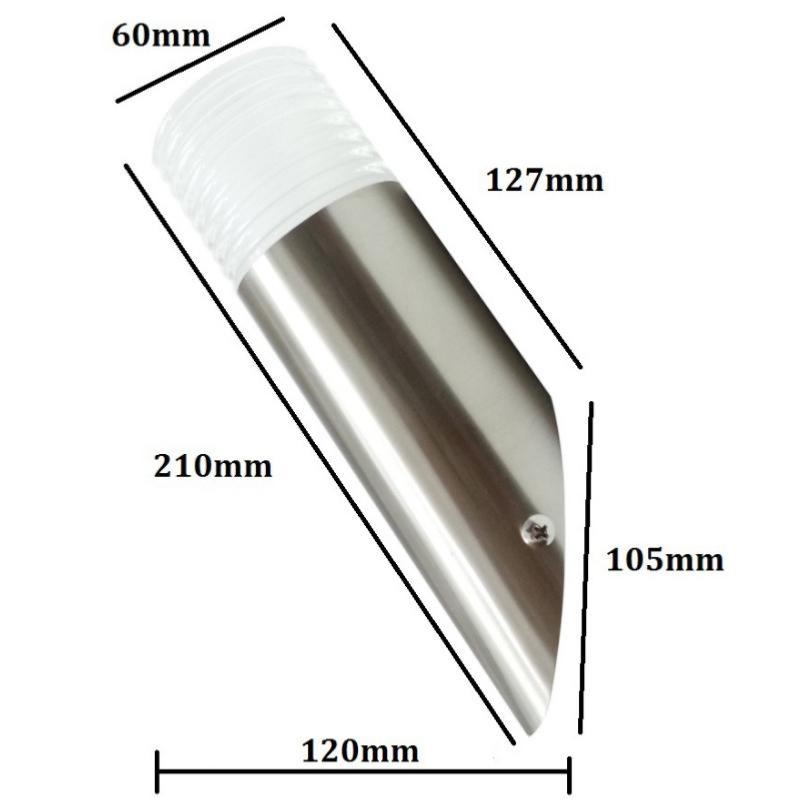 Applique LED Murale 5W IP44 Tube Incliné