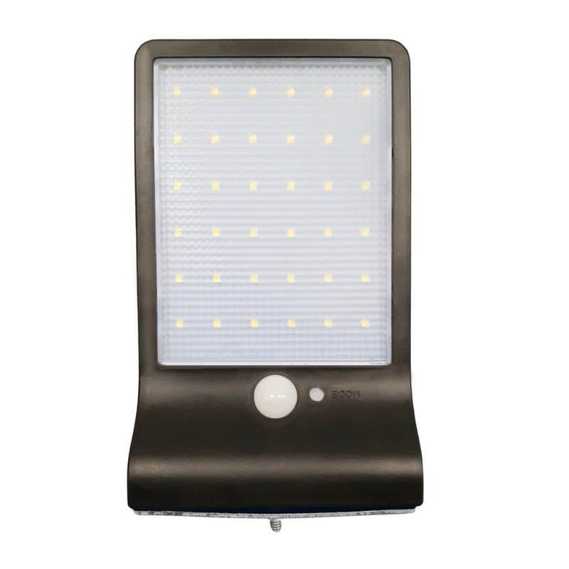 Applique murale Solaire LED Noire 2.5W avec Détecteur de Mouvement