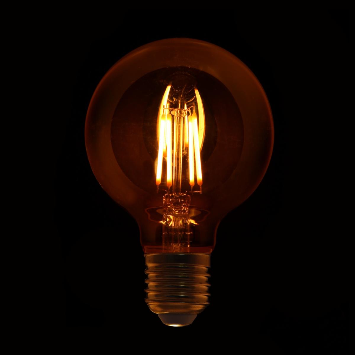 Ampoule LED E27 Filament Dimmable 6W G80 Globe