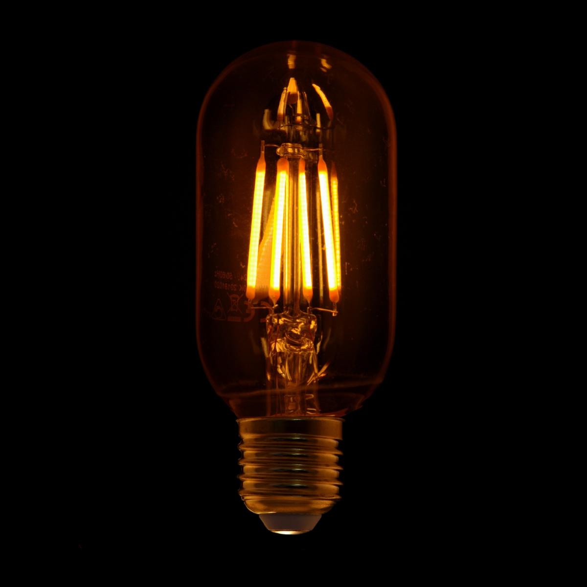 Ampoule LED E27 Filament Dimmable 4W T45 Tube - linéaire