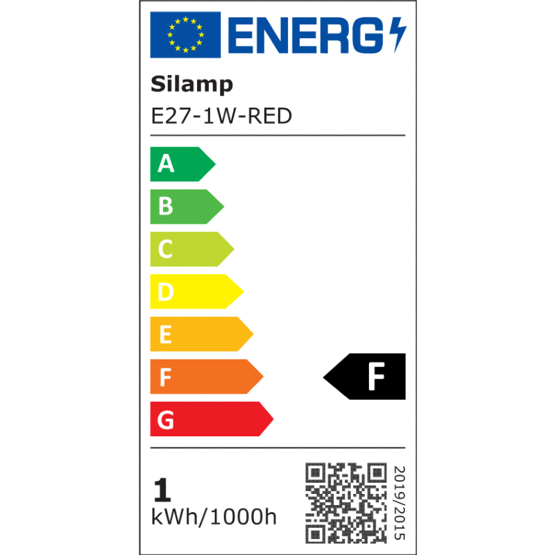 Ampoule LED E27 1W G45 ROUGE