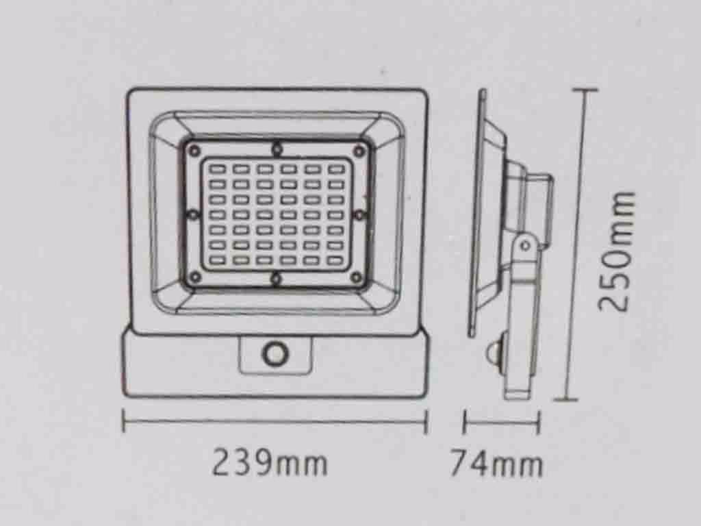 Projecteur LED 30W Détecteur de Mouvement Crépusculaire Extra Plat IP44