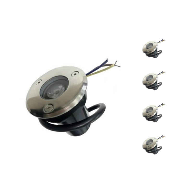 Spot Extérieur Encastrable LED IP65 220V Sol 3W 45° - Pack de 5