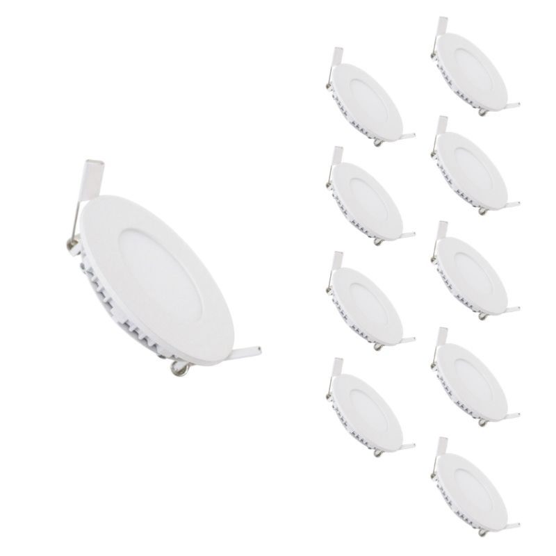 Pack de 10 - Spot LED Encastrable Rond BLANC 3W