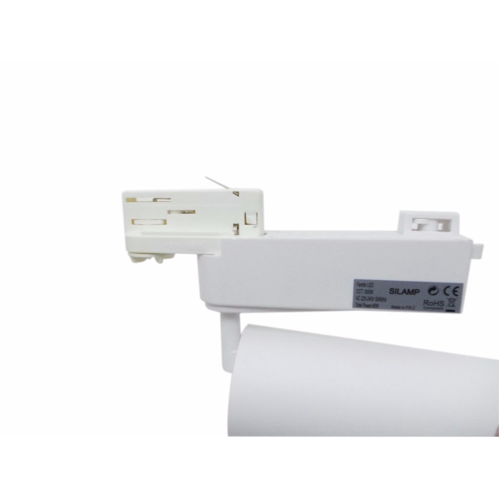 Spot LED sur Rail 40W COB 80° Triphasé BLANC