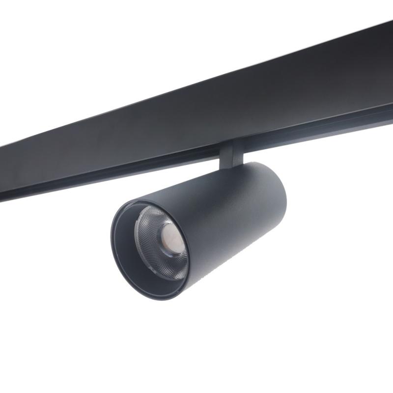 Kit Spot LED sur Rail Magnétique 48V 12W Orientable NOIR + Télécommande