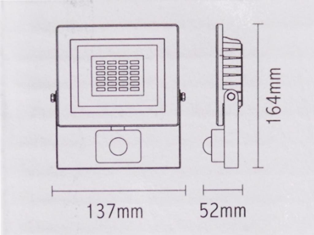 Projecteur LED Extérieur Détecteur de Mouvement Crépusculaire 10W Extra Plat IP54