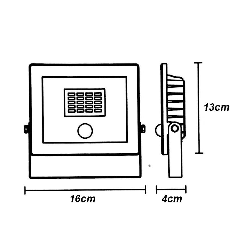 Projecteur LED Extérieur 20W Détecteur de Mouvement Crépusculaire Extra Plat IP65