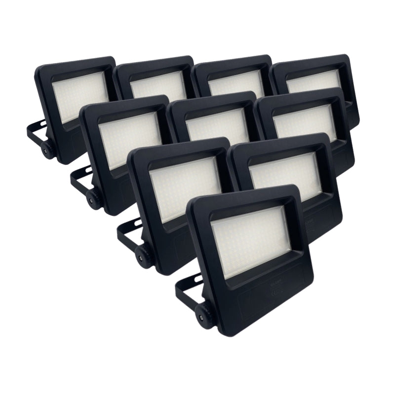 Pack de 10 - Projecteurs LED Extérieur 50W IP65 NOIR