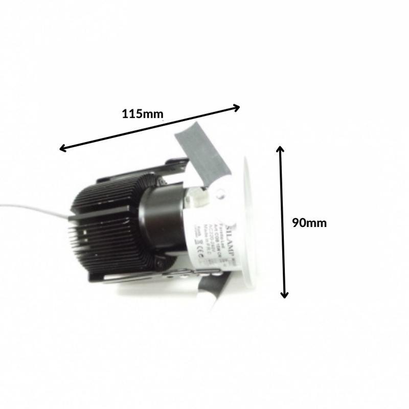 Spot Rond Encastrable LED COB 15W 80°