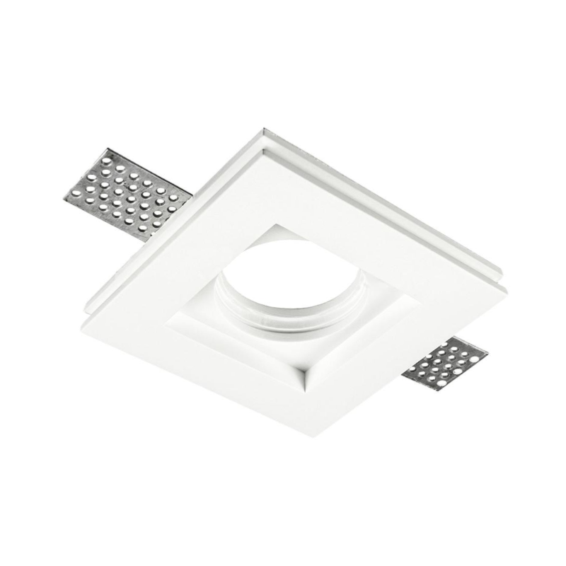 Support Spot GU10 LED Carré Blanc 100x100mm