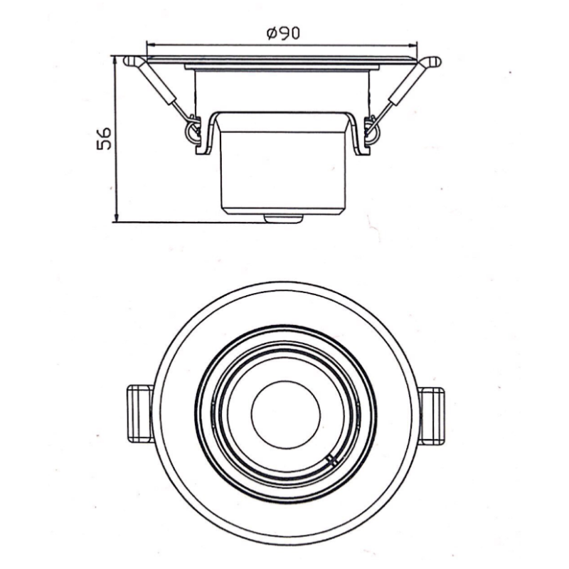 Spot LED Encastrable Orientable Rond Blanc 8W