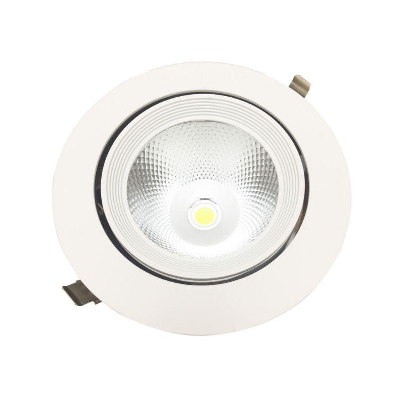 Spot LED Rond Encastrable Orientable COB Blanc 30W