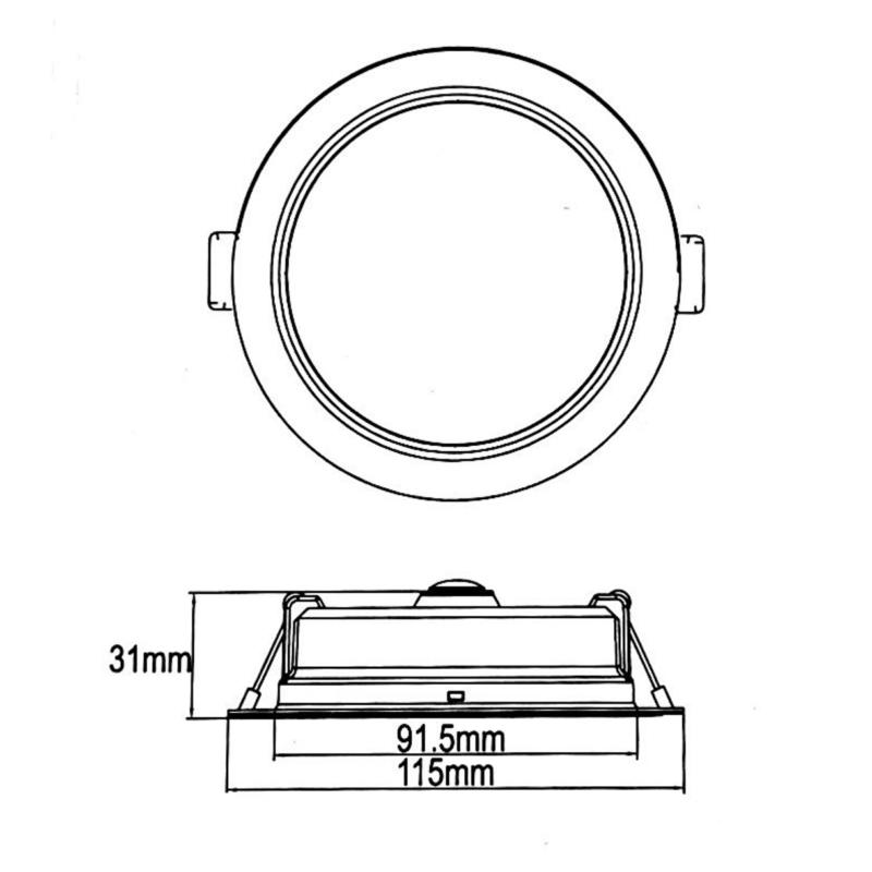 Spot LED Encastrable BLANC 10W Ø115mm