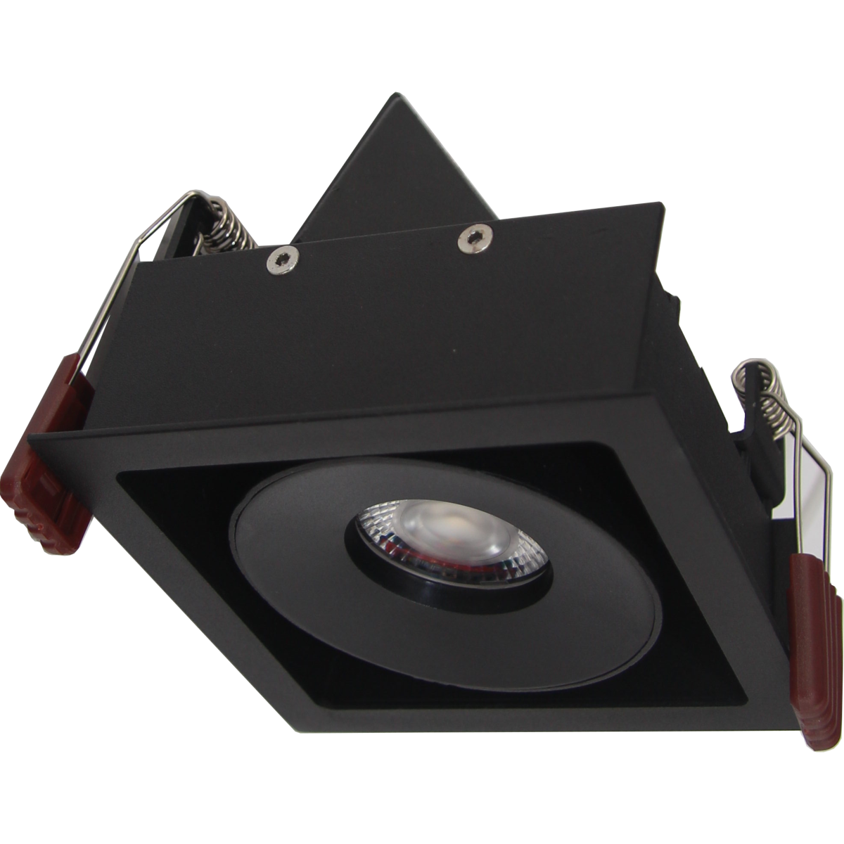 Spot LED Encastrable COB Orientable Dimmable Carré Noir 9W 120°