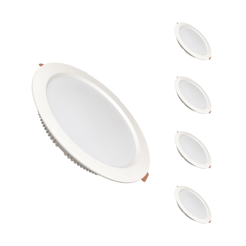 Spot LED Encastrable Rond 30W Blanc (pack de 5)