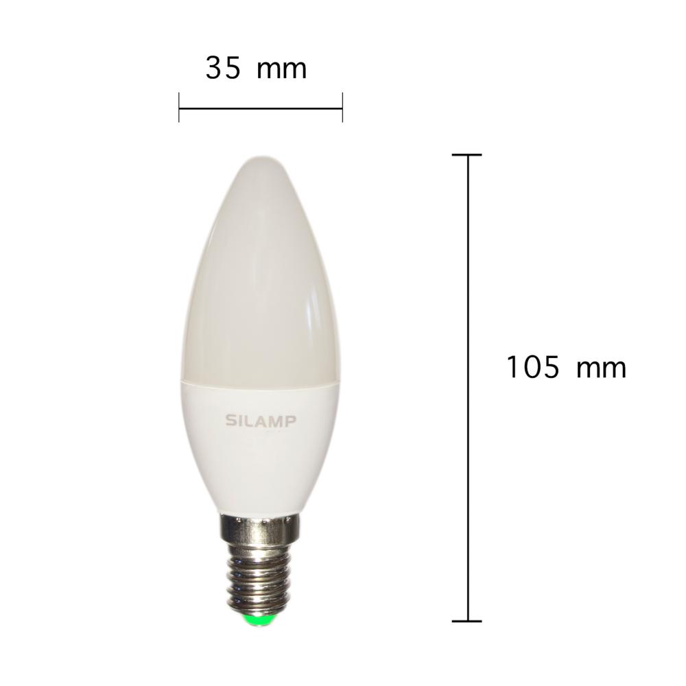 Ampoule LED E14 6W 220V B35 SMD 180°