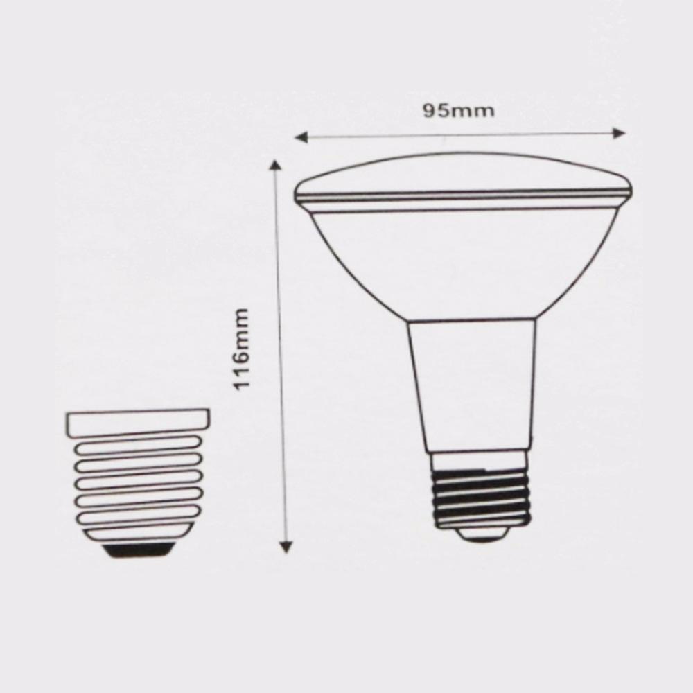 Ampoule LED E27 10W 220V PAR30 120°